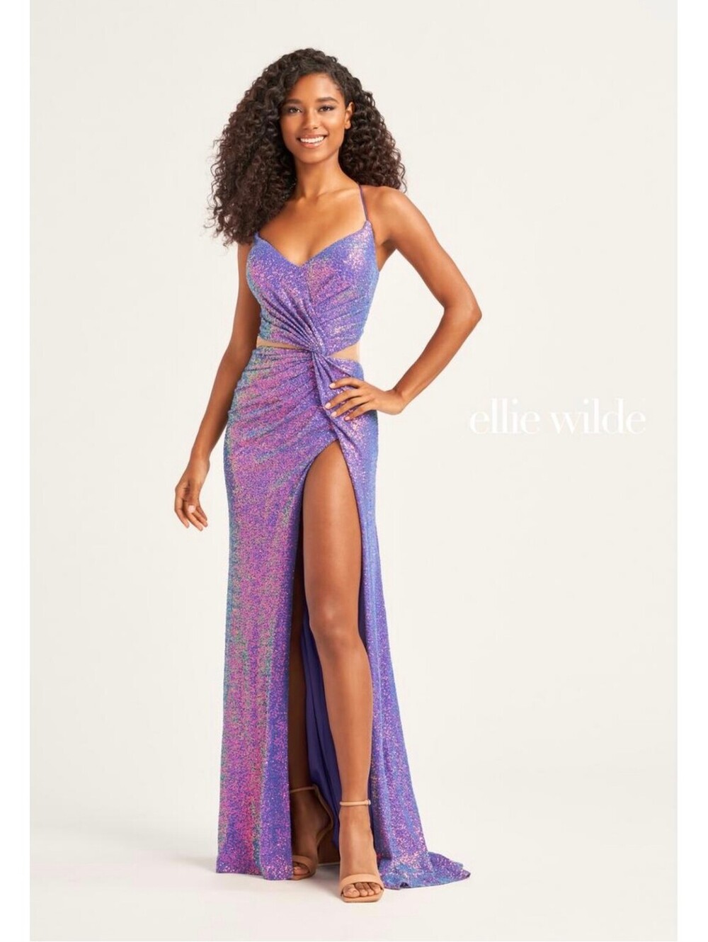 Violet Purple Prom Dress Size 6 waist cutouts Gown Pageant Homecoming HOCO Gala